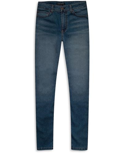 Monfrere Faded Casual Slim Jeans - Blue