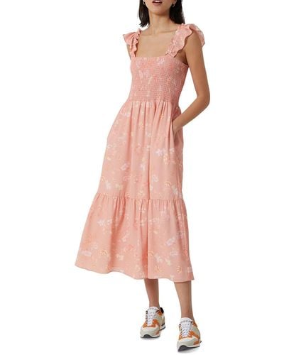 French Connection Diana Verona Floral Print Mid-calf Maxi Dress - Pink