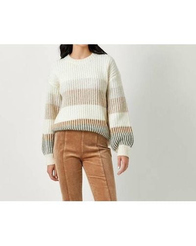 Mystree Luxe Puff Sleeve Sweater - Natural