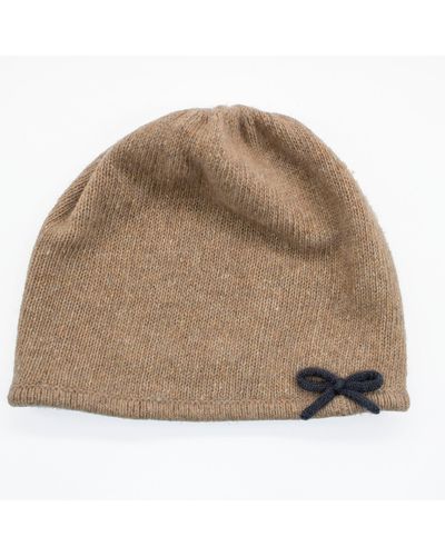 Portolano Hat With Contrast Color Bow - Brown