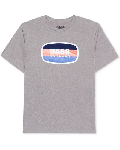 BASS OUTDOOR Short Sleeve Crewneck Graphic T-shirt - Gray