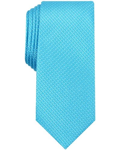 Alfani Costello Silk Blend Pattern Neck Tie - Blue