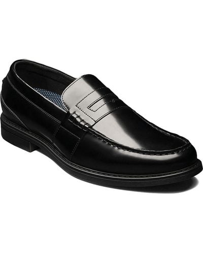Nunn Bush Lincoln Leather Slip On Loafers - Black