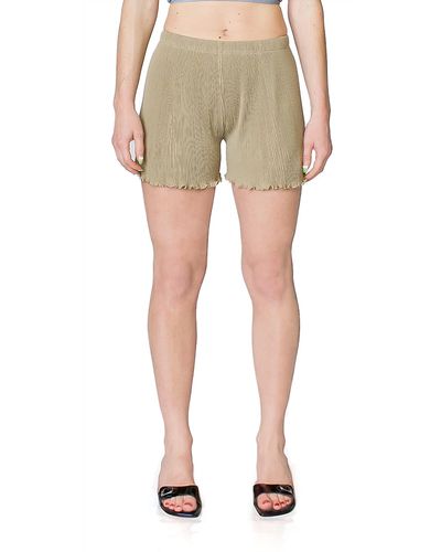 Priscavera Seamless Pleated Shorts - Natural