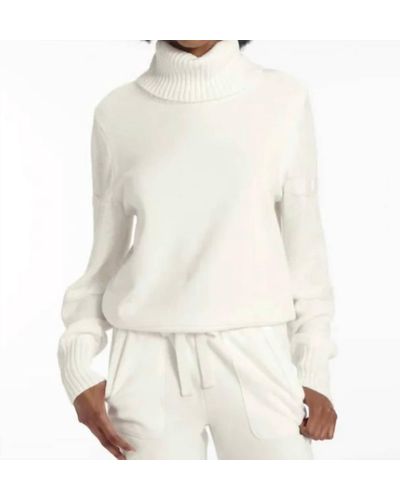 Splendid Fjord Cowl Neck Sweatshirt - White