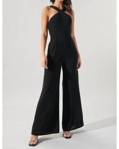 Sugarlips The Caline Cross Neck Jumpsuit In Black