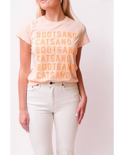 Clare V. Boots & Cats Classic Tee - Pink