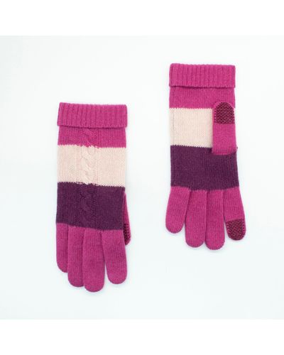 Portolano Cashmere Tech Gloves - Purple