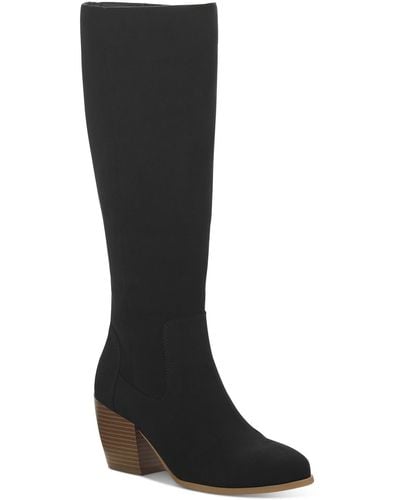 Style & Co. Warrda Pull On Pointed Toe Mid-calf Boots - Black