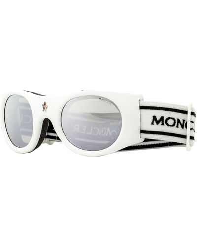 Moncler Ski goggles Sunglasses Ml0051 21c Matte White 55mm - Black