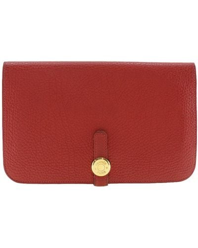 Hermès Dogon Leather Wallet (pre-owned) - Red