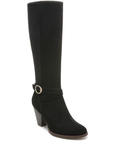 Dr. Scholls Knockout Faux Suede Round Toe Mid-calf Boots - Black