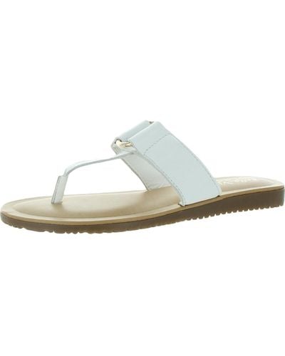 Bella Vita Jan-italy Leather Thong Flat Sandals - White