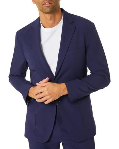 Michael Kors Kuffs Modern Fit Long Sleeve Suit Jacket - Blue
