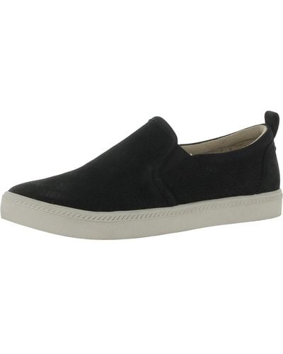 Earth Groove Leather Lifestyle Slip-on Sneakers - Black