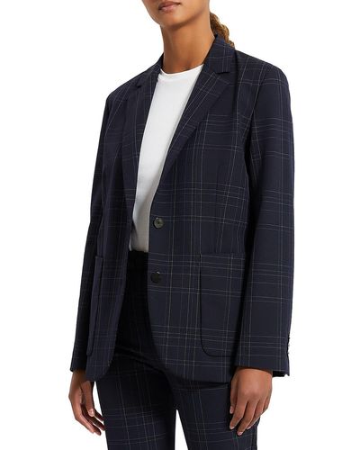 Theory Dover Tech Suit-seperate Office Wear Two-button Blazer - Blue