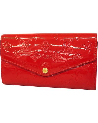 Louis Vuitton Portefeuille Sarah Patent Leather Wallet (pre-owned) - Red