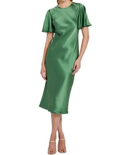 Amanda Uprichard Julietta Silk Dress - Green