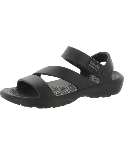 Muk Luks Flat Slip On Slingback Sandals - Black