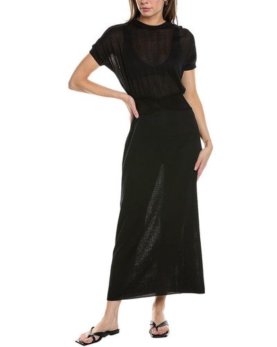 ViX Solid Eliane Long Dress - Black