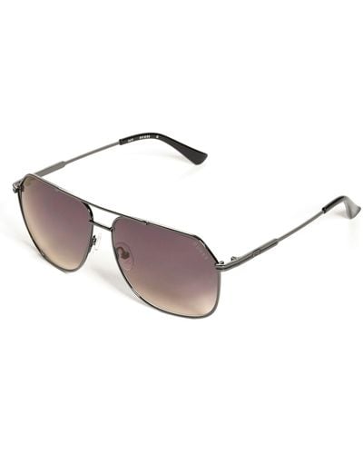 Guess Factory Metal Navigator Sunglasses - Purple
