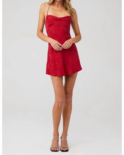 For Love & Lemons Gabrielle Mini Dress - Red