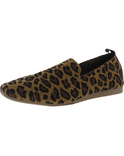 MIA Yohanna Slip On Square Toe Fashion Loafers - Brown
