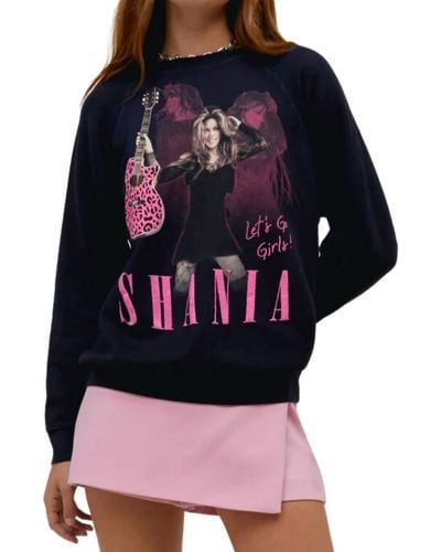 Daydreamer Shania Twain Leopard Guitar Vintage Sweatshirt - Black