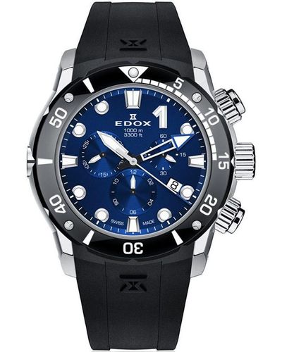 Edox Co-1 45mm Quartz Watch - Black