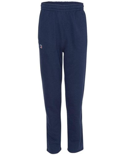 Russell Cotton Rich Open-bottom Sweatpants - Blue