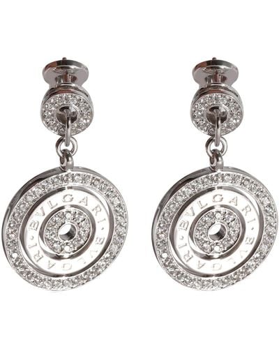 BVLGARI Bvlgari Astrale Cerchi Drop Diamond Earrings - Metallic