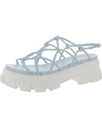 Circus by Sam Edelman Greyson Faux Leather Caged Slingback Sandals - Blue