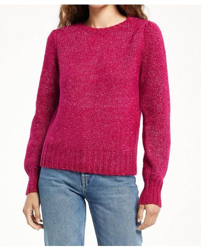 Z Supply Annie Puff Sleeve Sweater - Red