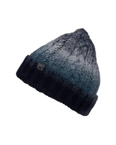 Bickley + Mitchell Cable Knit Melange Beanie - Blue