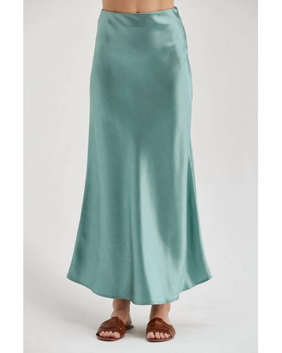Crescent Davina Satin Skirt - Green