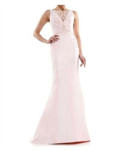 Colors Dress Beaded Bodice Gown - Pink