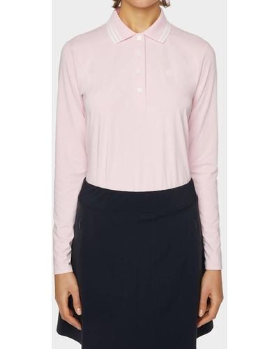 Tilley Long Sleeve Polo Shirt - Pink