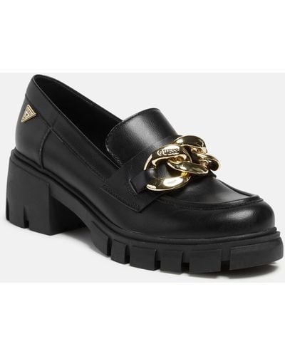 Guess Factory Halves Chain Loafers - Black