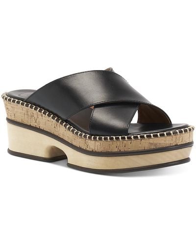 Chloé Laia Open Toe Wedges Mule Sandals - Black