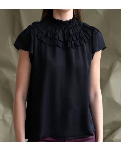 Go> By Go Silk Go Brunch Date Top - Black