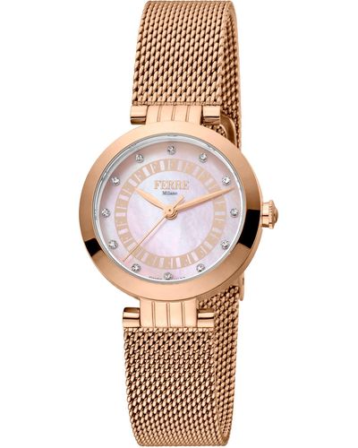 Ferré Fashion 28mm Quartz Watch - Metallic