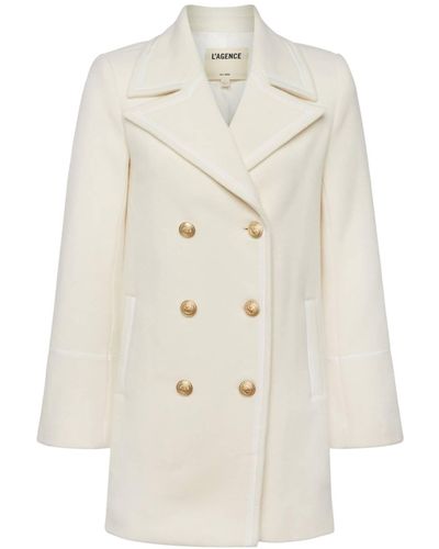 L'Agence Ottessa Peacoat In White