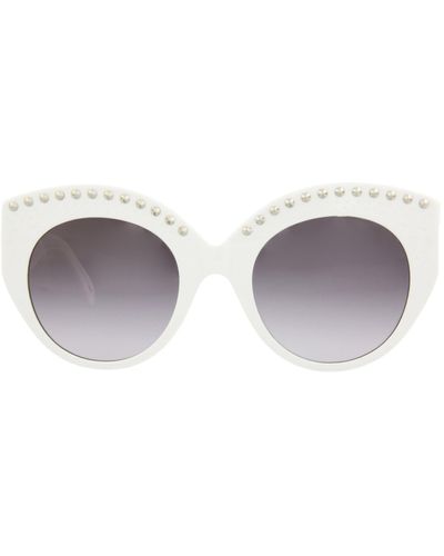 Alaïa Round-frame Acetate Sunglasses - Gray