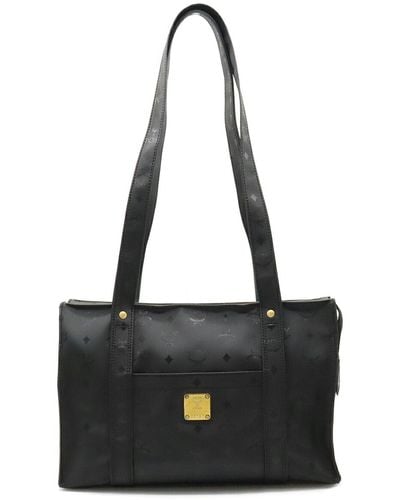 MCM Visetos Canvas Shoulder Bag (pre-owned) - Black