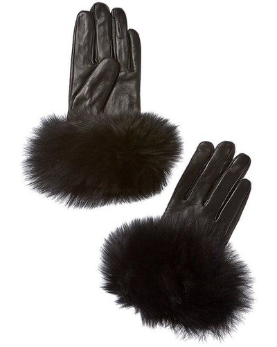 La Fiorentina Leather Gloves - Black