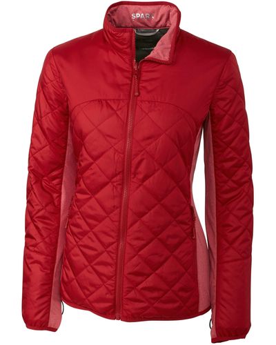 Cutter & Buck Long Sleeve Lt Wt Sandpoint Quilted Jacket - Red