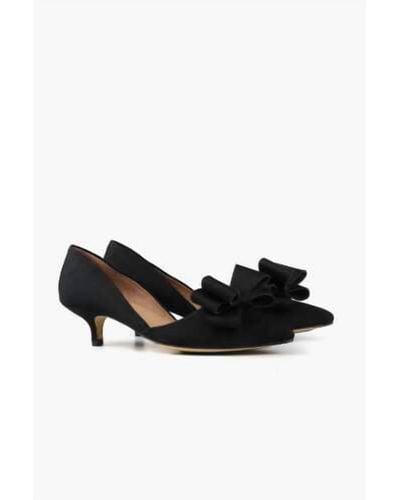 All Black 's Bow Bow D'orsay Heels - Black