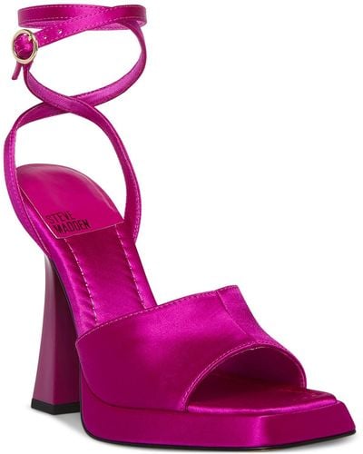 Steve Madden Kendall Square Toe Strappy Ankle Strap - Pink