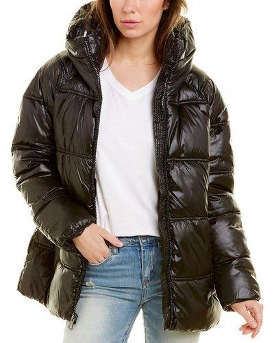 Kenneth Cole Box Puffer Coat - Brown