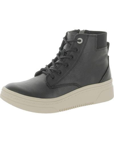 Dr. Scholls Everlast Faux Suede Zip Combat & Lace-up Boots - Black